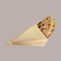 100 Pz Cono Carta Porta Panino +Tovagliolo Avana Tinta Unita [a73d4262]