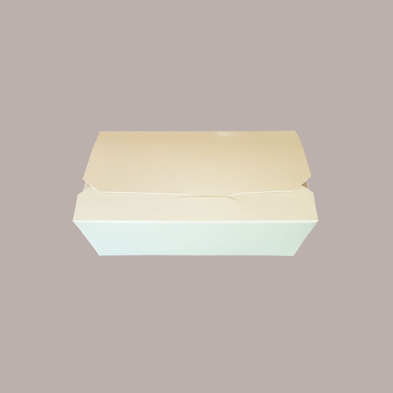 60 Pz Box per Alimenti Medio in Carta Crema Asporto 180x120H50 [2403fe28]