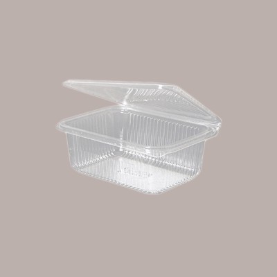 50 Pz Vaschetta con Coperchio Trasparente Alimenti Bio PLA 1000cc [984726a4]