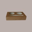 100 Pz Cestino Carta 2 Fori per Caffè Asporto Brown Coffee Speed [3d4e7888]