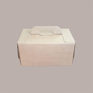 10 Pz Valigetta Scatola Box Asporto Piccolo Cadeaux Avana Manico [2ae70741]