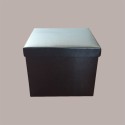 5 Cassetta Scatola Baule Carta Quadrata PELLE NERO 30x30H24 [d09fd5a2]