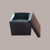 5 Cassetta Scatola Baule Carta Quadrata PELLE NERO 30x30H24 [09b996af]
