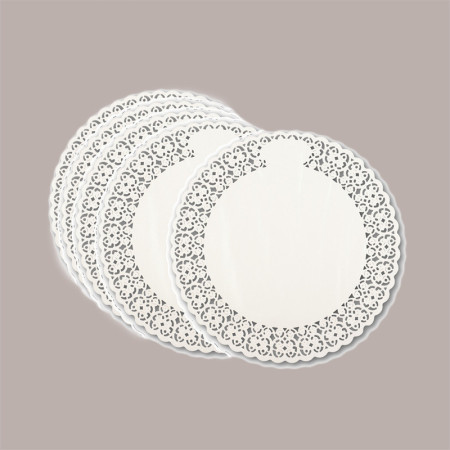 100 Pz Pizzi Pasticceria Carta Bianchi Tondi Centrini Dm160 mm [b56bd90c]