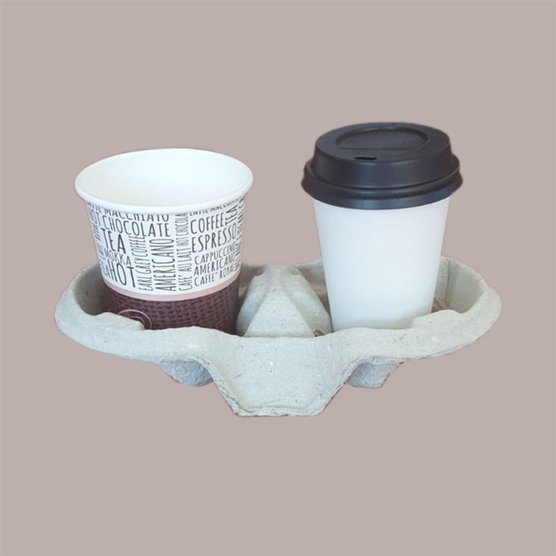 100 Porta 2 Bicchieri Caffè Cappuccino Polpa Carta Riciclata [736dfec7]