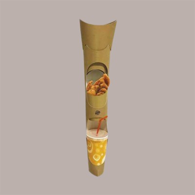 Porta Patatine e Porta Bicchiere Carta Avana Freebox TRIO x 50 pz [f79aa008]