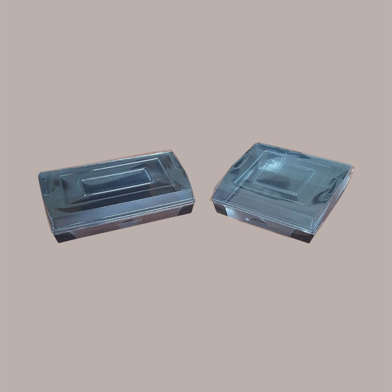 15 Pz Box Alimenti Carta Nero Sushi Quadrato +Coperchio PRYSMA [a5180e97]