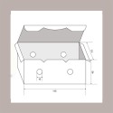 100 Pz Porta Crocchette Piccolo Fritti Asporto Avana BIO 115x73H45 [a6971b30]