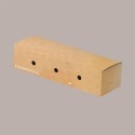 50 Pz Porta Hot Dog Richiudibile Avana Bio Compost 230x73H54mm [63033a3a]