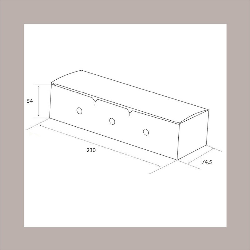 50 Pz Porta Hot Dog Richiudibile Avana Bio Compost 230x73H54mm [ba257937]