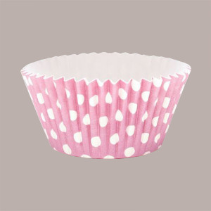 135 Pz Pirottino Carta Rotondo Muffin Cupcake Monouso Pois Rosa [5820cb98]