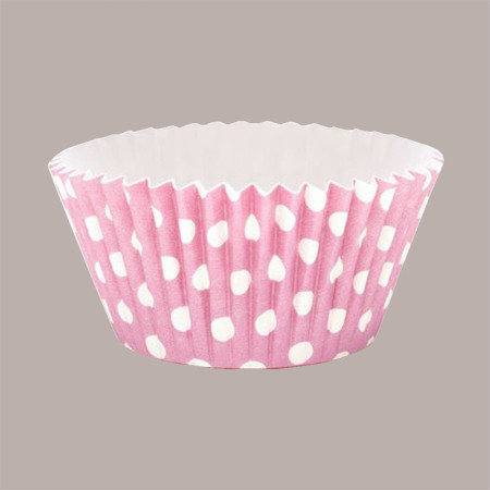 135 Pz Pirottino Carta Rotondo Muffin Cupcake Monouso Pois Rosa [5820cb98]