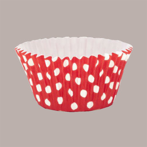 135 Pz Pirottino Carta Rotondo Muffin Cupcake Monouso Pois rosso [df8c1399]