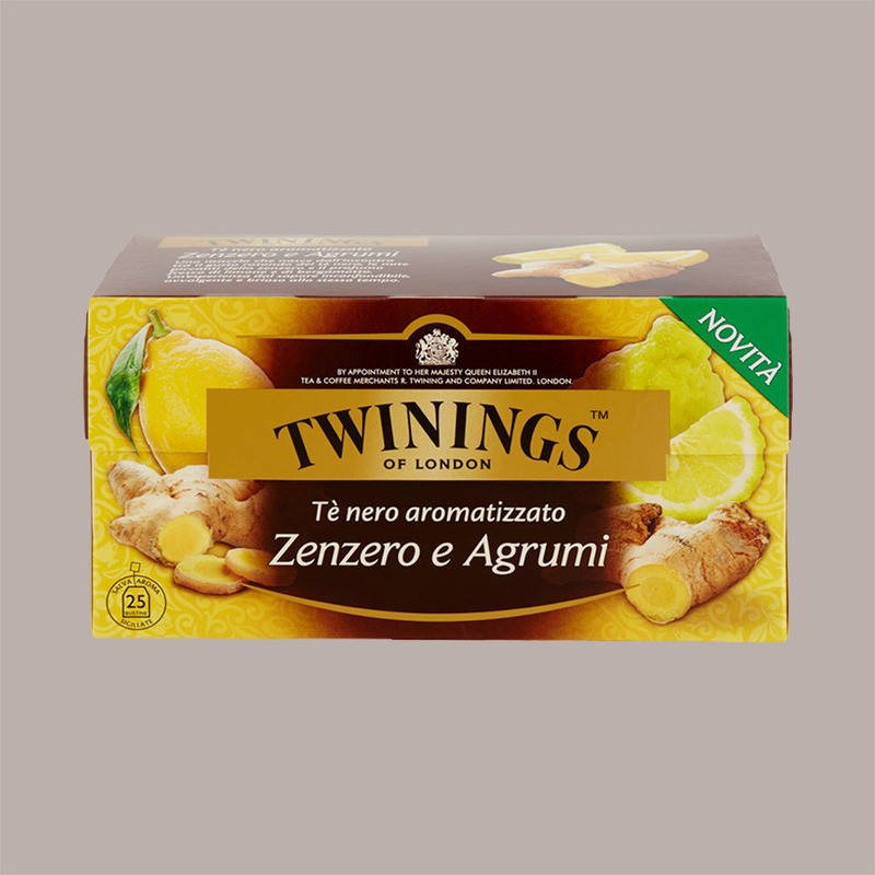 25 Pz Filtri Tè Nero Aromatizzato Gusto Zenzero e Agrumi Twinings [cbd55cad]