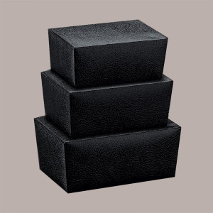 10 Pz BALLOTIN Scatola Porta Cioccolatini Pelle Nero 140x90H60 [b938ee35]