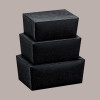 10 Pz BALLOTIN Scatola Porta Cioccolatini Pelle Nero 155x100H70 [3e943634]