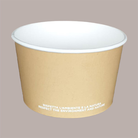 60 Pz Coppa in Carta Avana per Macedonia 350 Gelato 390 Ml [665ae13b]