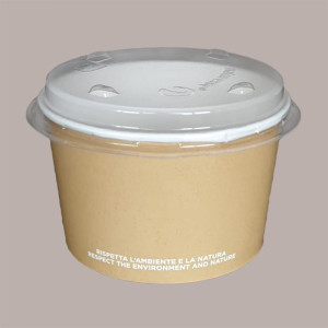 60 Pz Coppa in Carta Avana per Macedonia 350 Gelato 390 Ml [08616332]