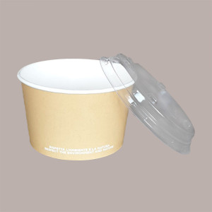 60 Pz Coppa in Carta Avana per Macedonia 350 Gelato 390 Ml [0d31242c]
