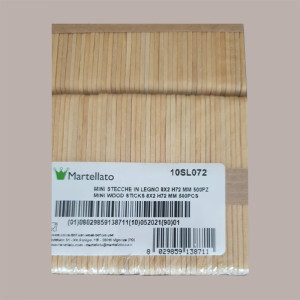 500 Pz Mini Stecco in Legno per Gelato 8x2H72mm Martellato [d604e7f7]