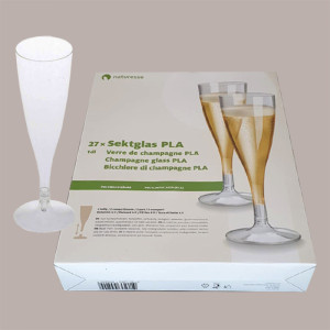 27 Pz Bicchiere Champagne Aperitivo Party Bio PLA Flute 100Ml [bb0ee817]