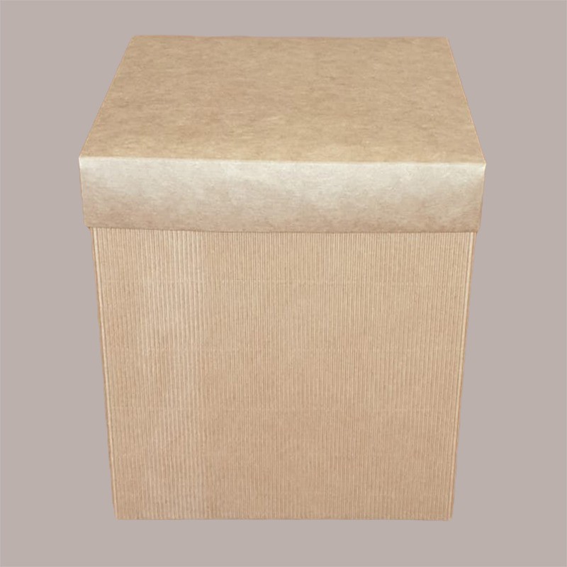 5 Pz Scatola Baule+Coperchio Carta Onda Avana 250x250H200 mm [b8c029d2]