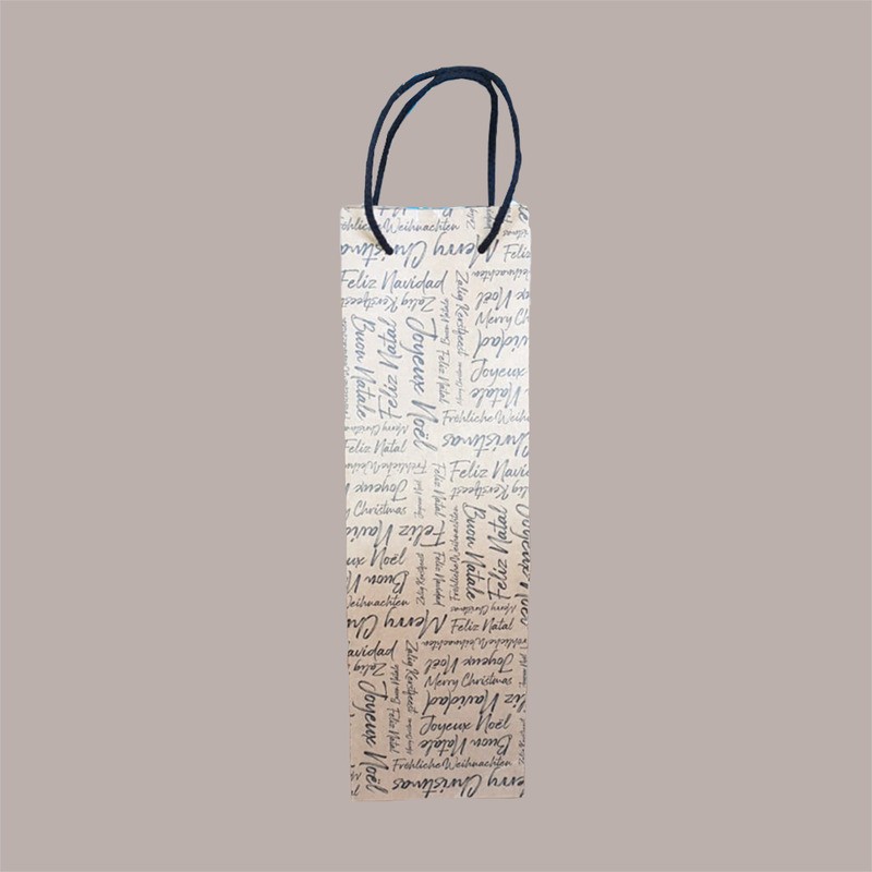 10 Pz Shopping Box 1 Bottiglia Carta Words Cordini 115x115H380 [9d4fb334]