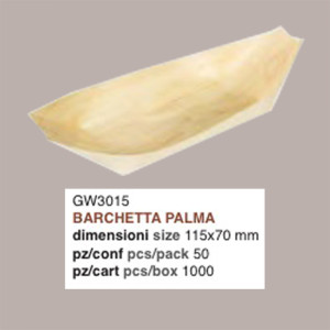 100 Pz Barchetta Palma Piccola Finger Food Aperitivo 115x70mm [56cc0fea]