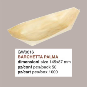 100 Pz Barchetta Palma Media Finger Food Aperitivo 145x87mm [019a3f68]