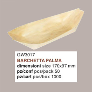 50 Pz Barchetta Palma Media Finger Food Aperitivo 170x97mm [7c4319e0]