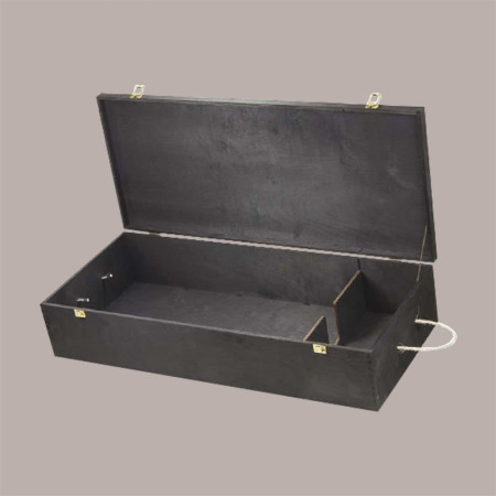 Cassetta Baule Nero in Legno di Betulla per Prosciutto con Clip Oro [c1c86bac]