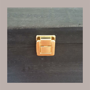 Cassetta Baule Nero in Legno di Betulla per Prosciutto con Clip Oro [c4982cb2]