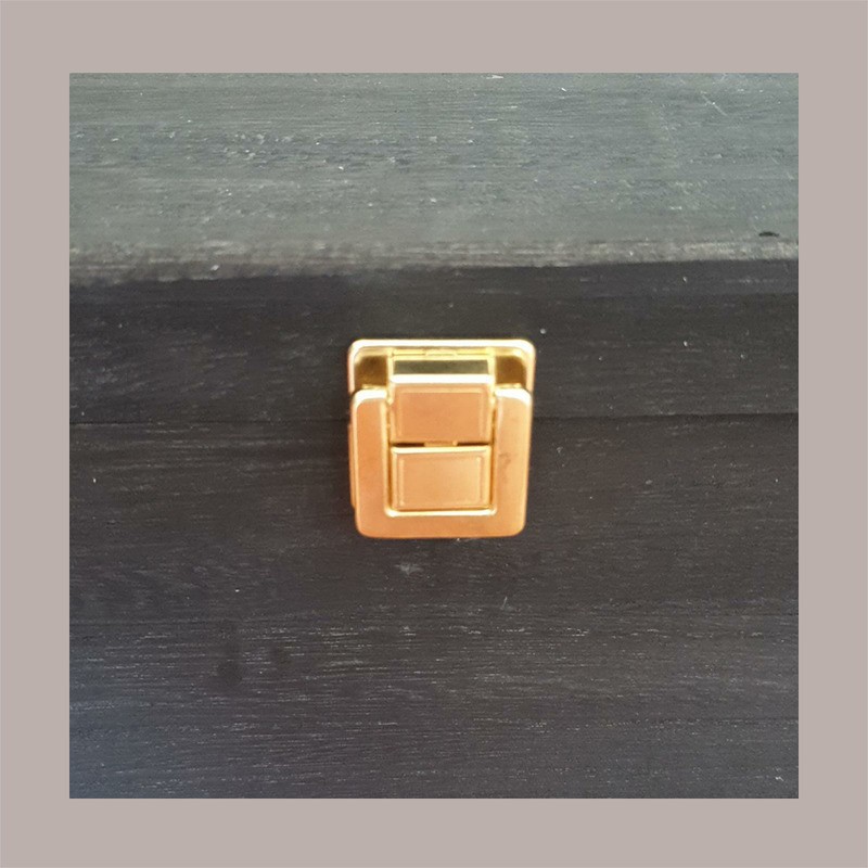 Cassetta Baule Nero in Legno di Betulla per Prosciutto con Clip Oro [c4982cb2]
