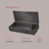 Cassetta Baule Nero in Legno di Betulla per Prosciutto con Clip Oro [7385edb6]