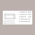 10 Pz Coperchio per Vassoio Medoro Rettangolare 15x35 cm Alcas [afbc6476]