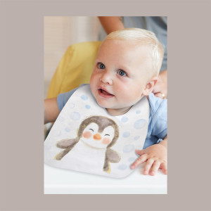 300 Pz Bavaglini Baby Bambino Fantasia Orsetto Puppy Tessuto Tnt [064243e5]
