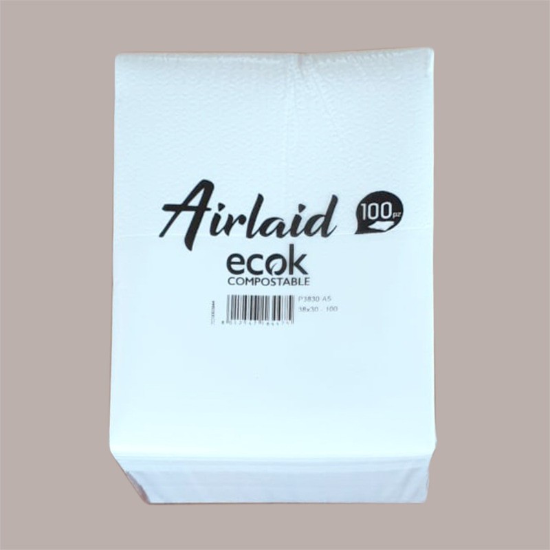 100 Pz Airclean Magic Panno in Carta Multiuso Compostabile 38x30 [bd0830dc]