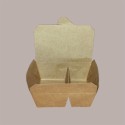 60 Box Alimenti Asporto 2 Scomparti in Carta Marrone 170x140H65 [5b9fe638]