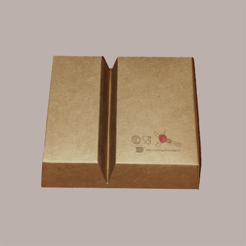 60 Box Alimenti Asporto 2 Scomparti in Carta Marrone 170x140H65 [8d496c17]