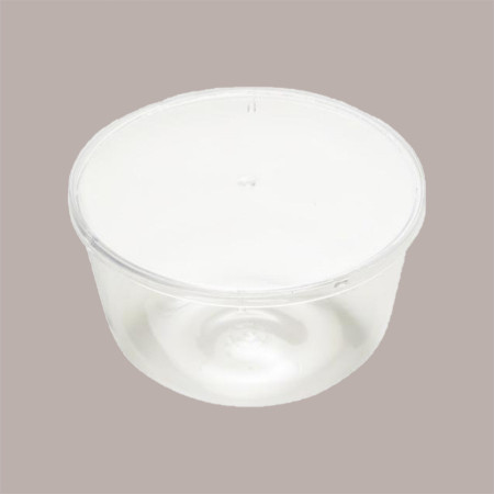10 Pz Zuccotto 12 Porzioni Liscio con Coperchio Trasparente 1200g [180f3741]