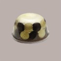 10 Pz Zuccotto 12 Porzioni Liscio con Coperchio Trasparente 1200g [7634b548]