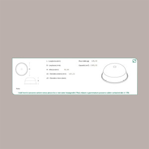 10 Pz Zuccotto 14 Porzioni Liscio con Coperchio Trasparente 1500g [f4c82a57]