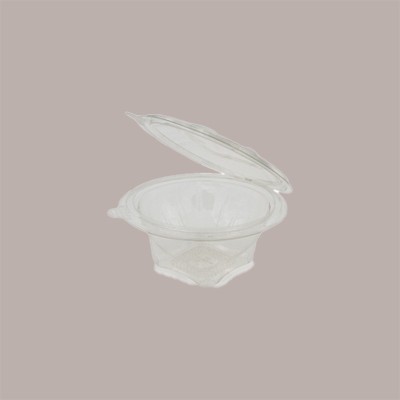 50 Pz Vaschetta + Coperchio Staccabile PET Trasparente 250cc [b0600c36]