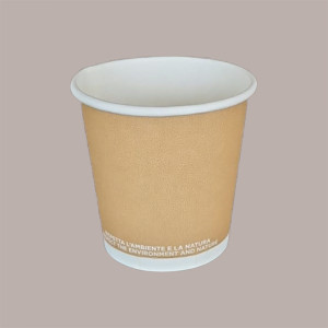 100 Pezzi Bicchiere Termico Carta Caffè Avana 2,5oz 50 ml [6711a789]