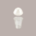 50 Pz Bicchiere PLA BIO 200cc con Coperchio Cupola con Foro [09d9214f]