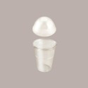 50 Pz Bicchiere PLA BIO 350cc con Coperchio Cupola con Foro [a55e8fd5]