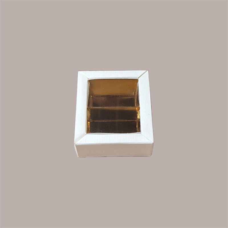 20 Scatola Porta Cioccolatini Quadretto Seta Bianco 60x50H30mm [42472793]