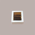 20 Scatola Porta Cioccolatini Quadretto Seta Bianco 60x50H30mm [42472793]