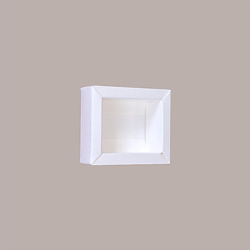 20 Scatola Porta Cioccolatini Quadretto Seta Bianco 60x50H30mm [f55ae697]