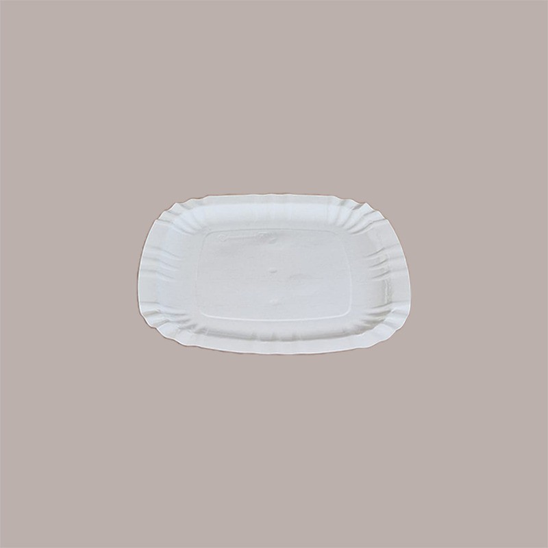100 Pz Piatto Quadrato PIZZA Carta Bianca Politenata 24x24cm [ea34ae86]
